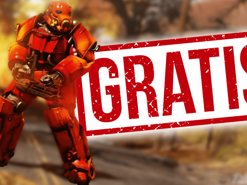 Eine Bildmontage, die ein Mitglied der Stählernen Bruderschaft aus Fallout 76 im Power-Anzug zeigt. Daneben: Ein Update-Button.