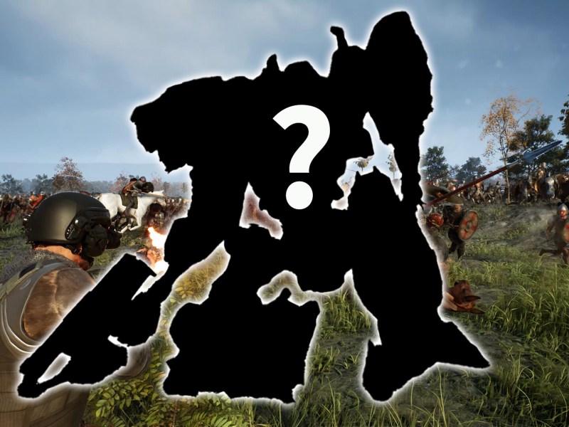 Ein Screenshot von Kingmakers mit einem Mech-Schatten.